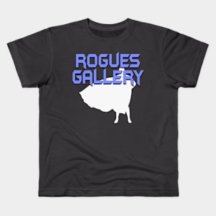 ROGUES GALLERY Male (White Silhouette) Kids T-Shirt